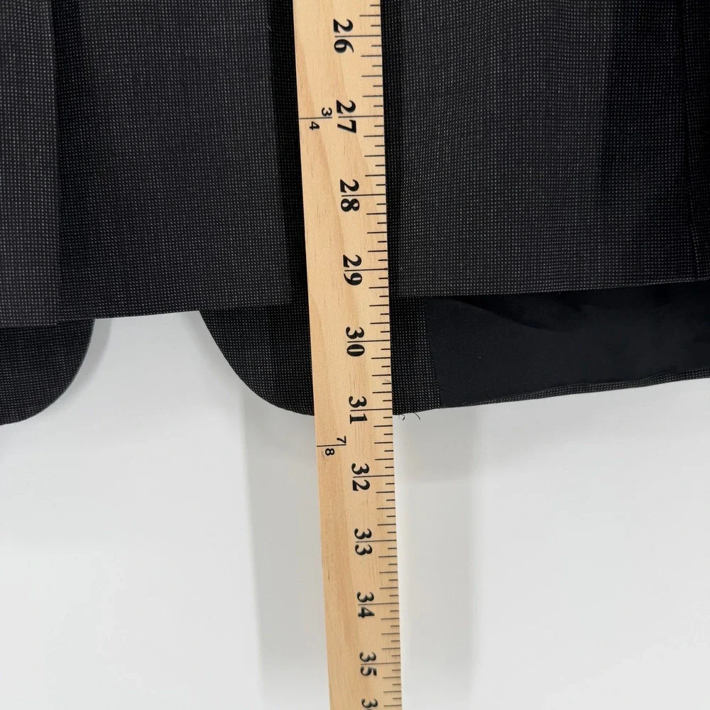 Hickey Freeman Blazer Mens 44S Charcoal Grey Worsted Wool 2 Button Sport Coat